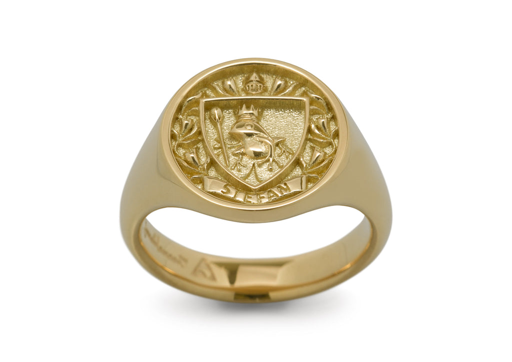 Custom Frog Crest Signet Ring, Yellow Gold – Jens Hansen