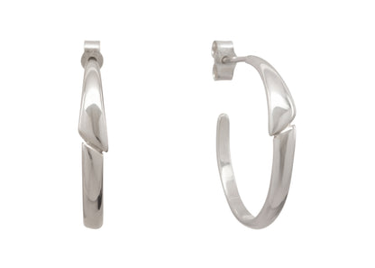 Asymmetric Earrings, Sterling Silver