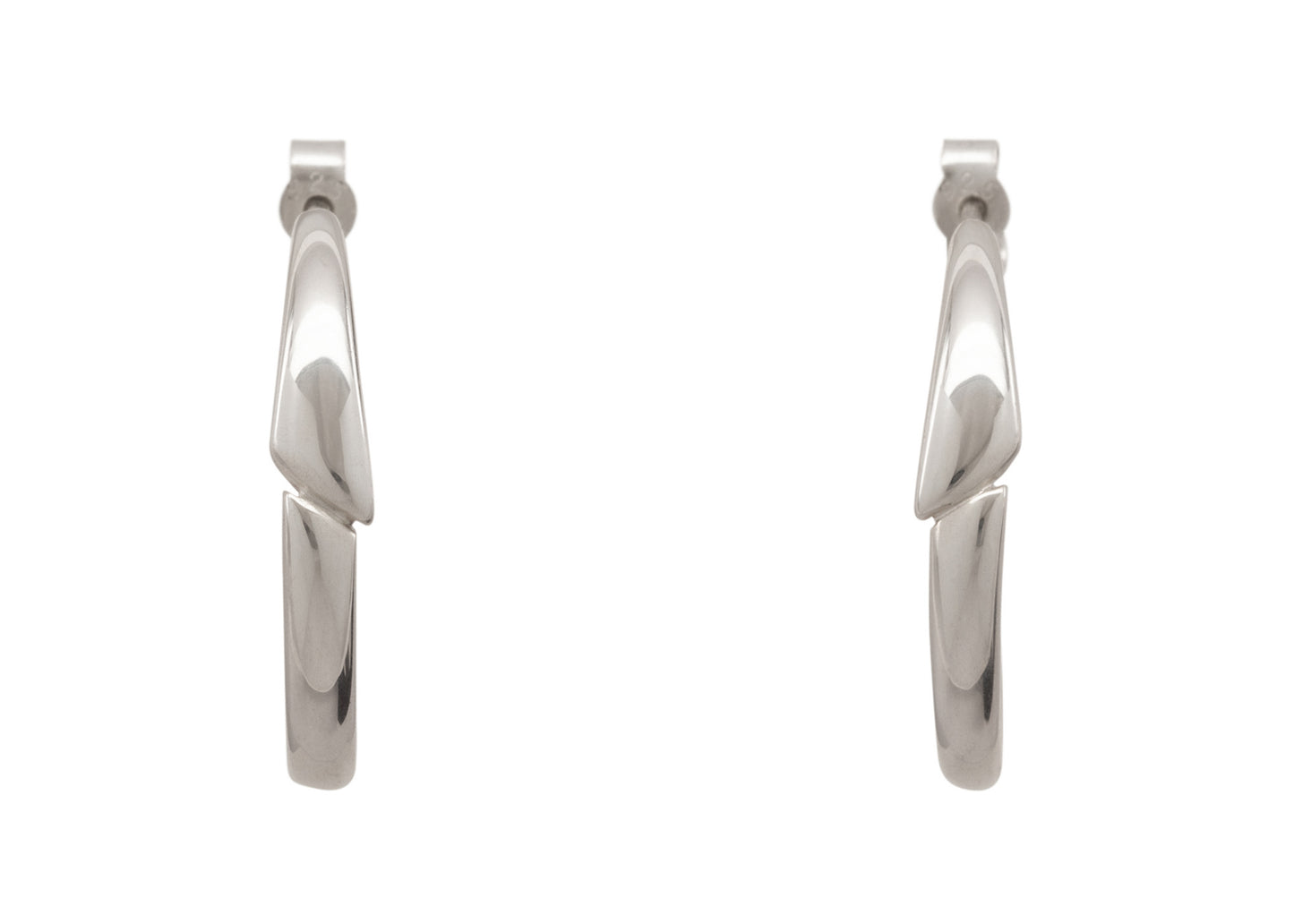 Asymmetric Earrings, Sterling Silver