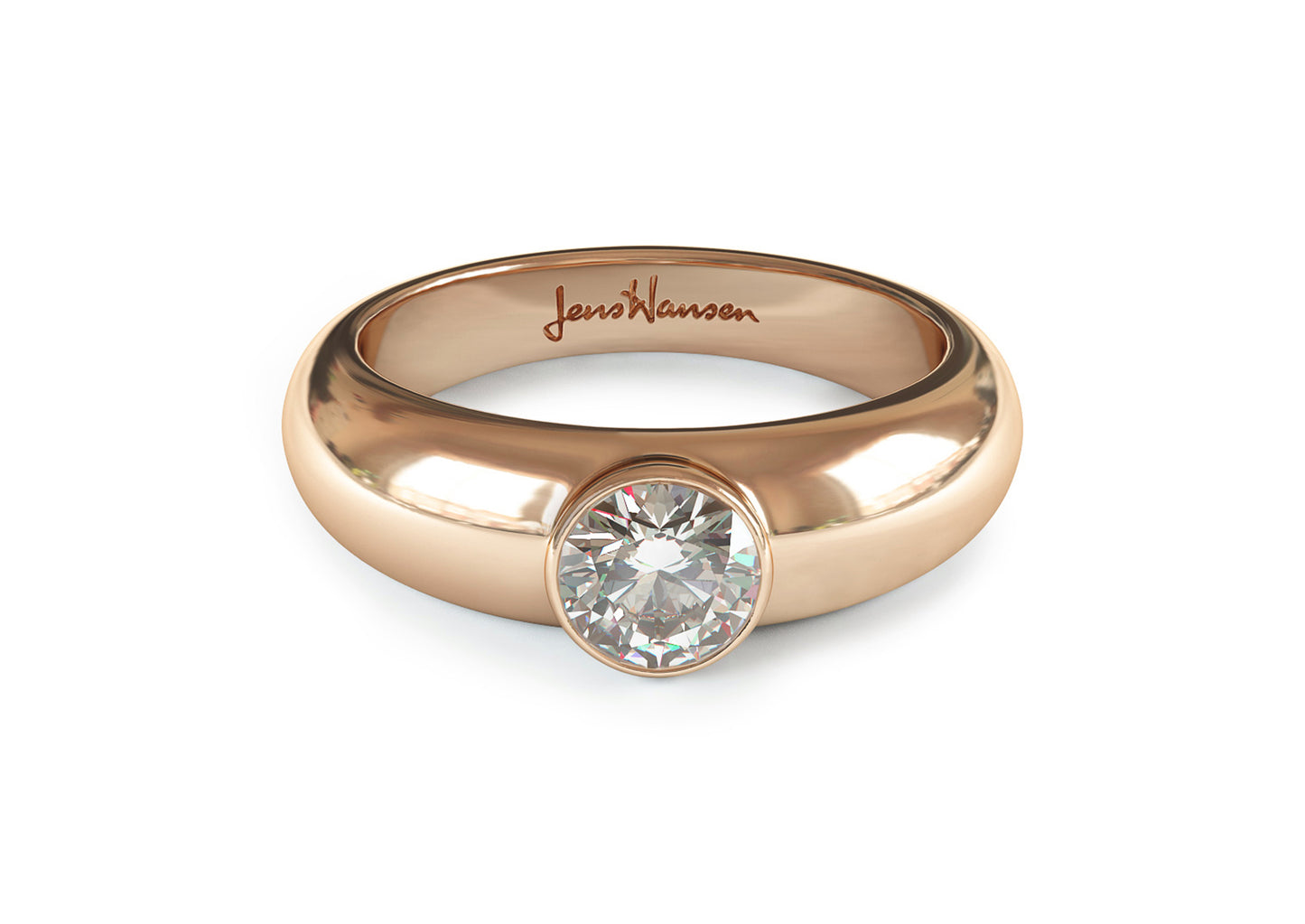 JW73 Diamond Ring, Red Gold