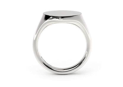 Landscape Signet Ring, White Gold & Platinum