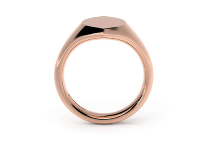 Navette Signet Ring, Red Gold