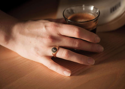 Oval Signet Ring, Yellow Gold