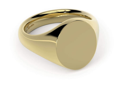 Oval Signet Ring, Yellow Gold