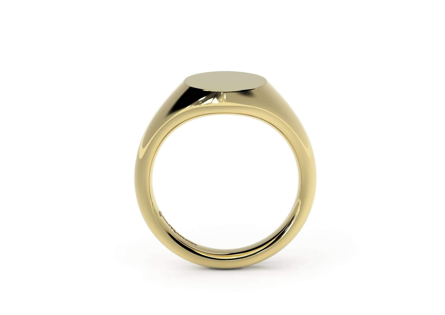 Oval Signet Ring, Yellow Gold