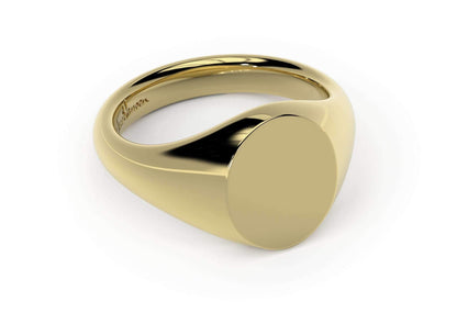 Oval Signet Ring, Yellow Gold