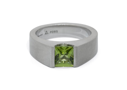 JW299 Princess Gemstone Ring, White Gold, Platinum & Palladium