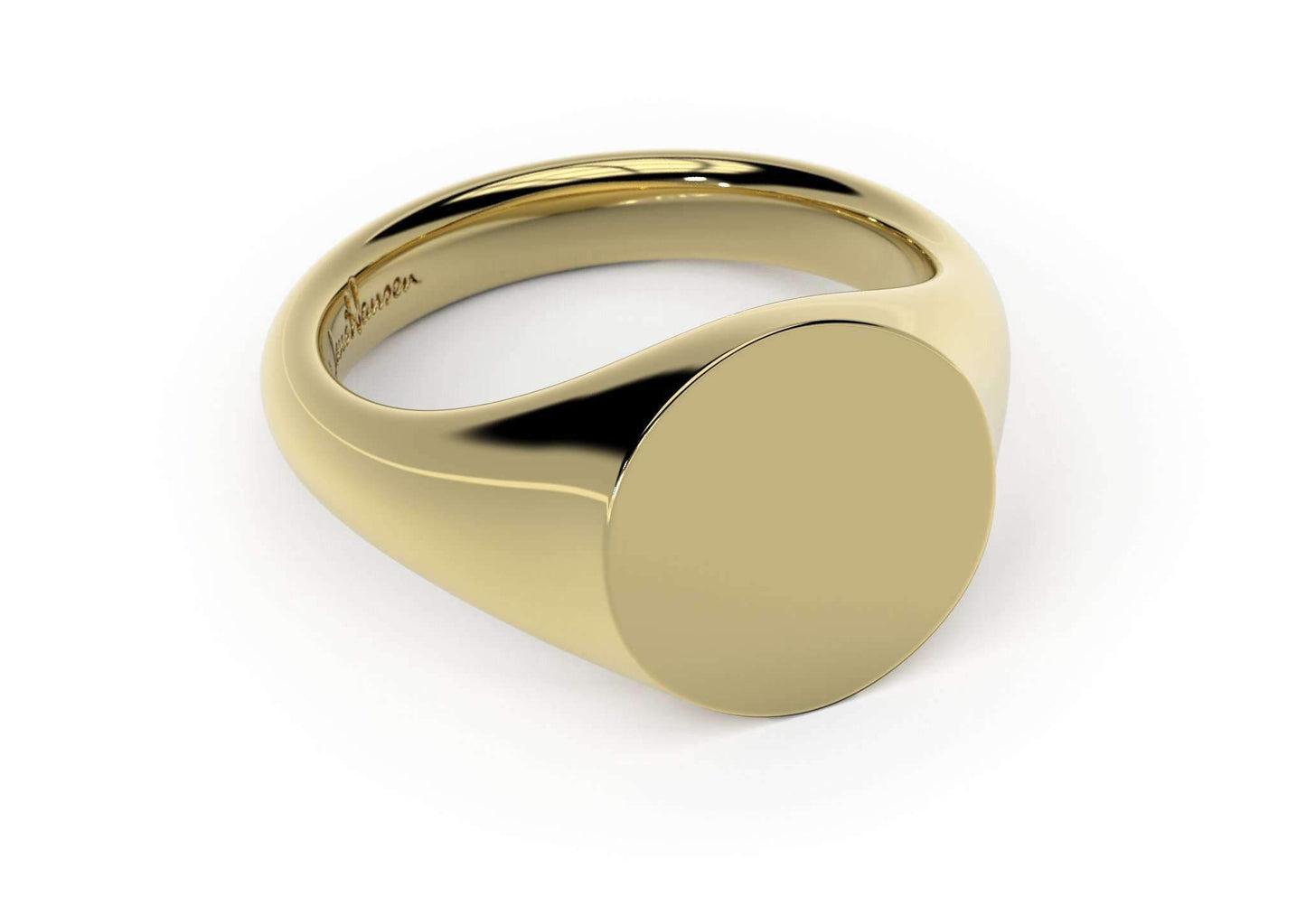 Round Signet Ring, Yellow Gold