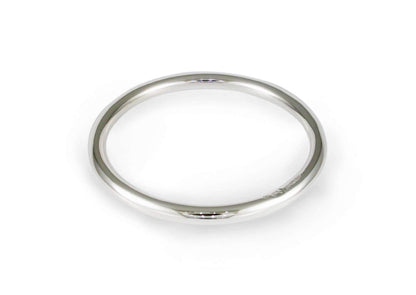 Round Bangle, Sterling Silver