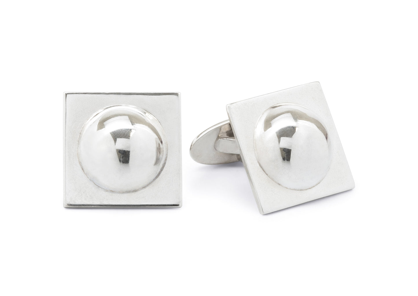 Dome Cufflinks, Sterling Silver