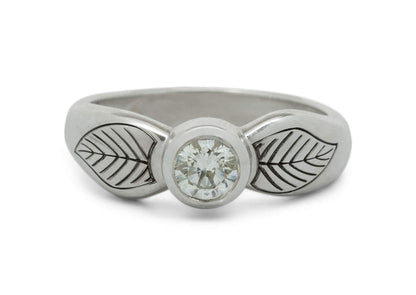 Engraved Elven Ring, Sterling Silver