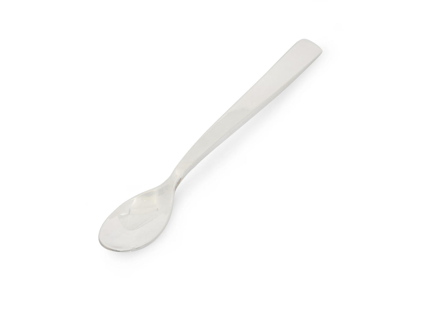 Long Flat Handle Spoon, Pure Silver