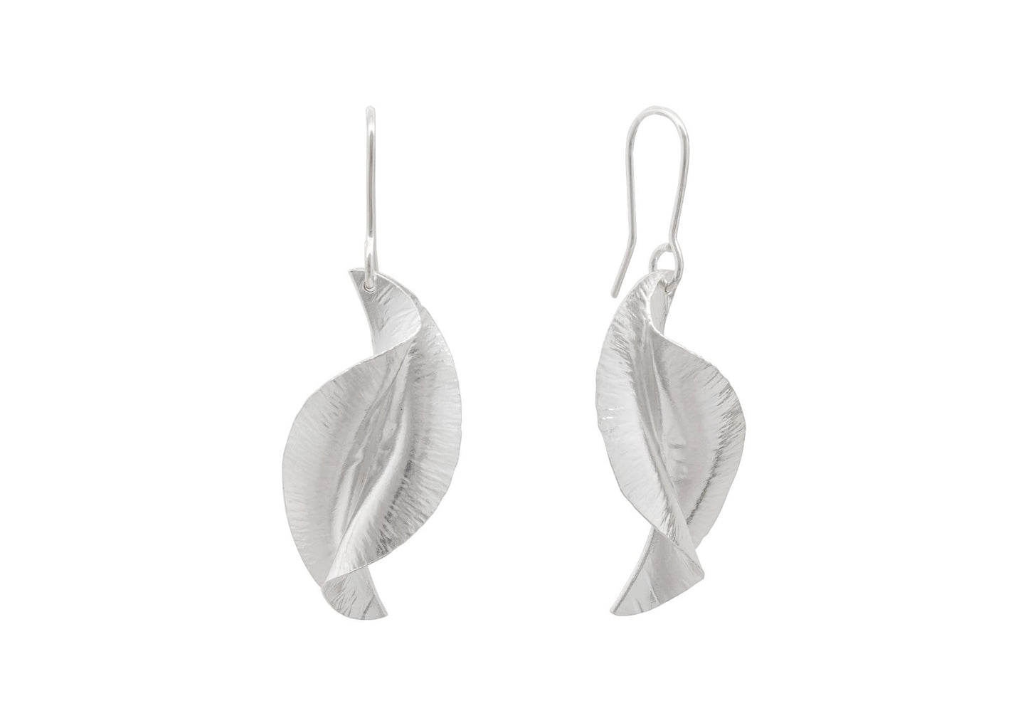 WIII Spring Leaf Earrings, Pure Silver