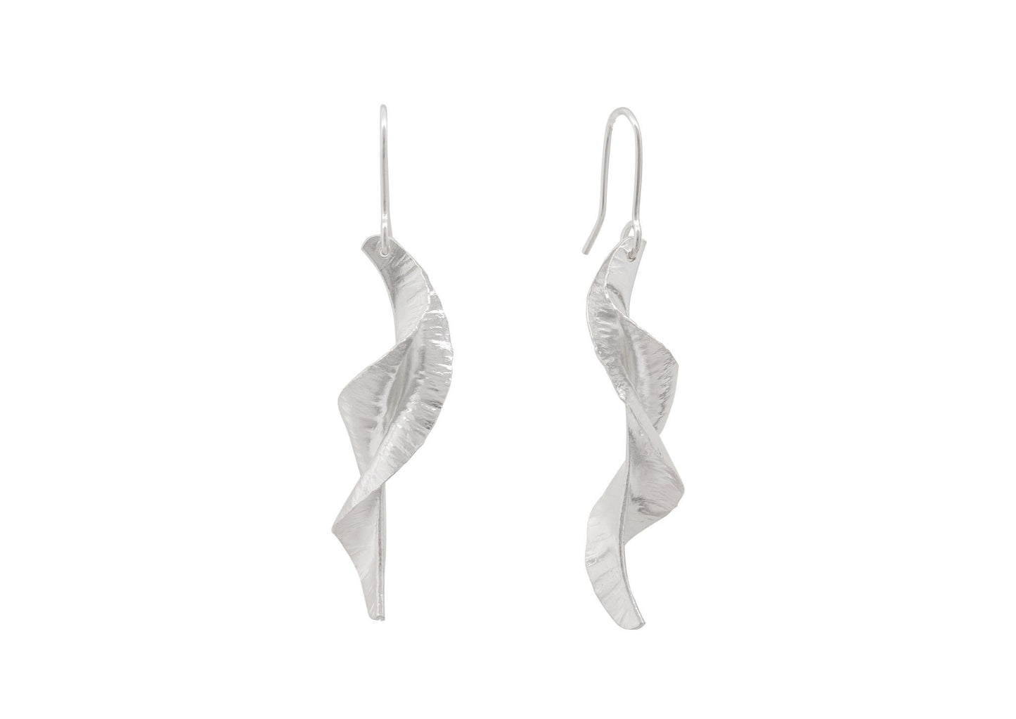 WIX Spring Leaf Earrings, Pure Silver