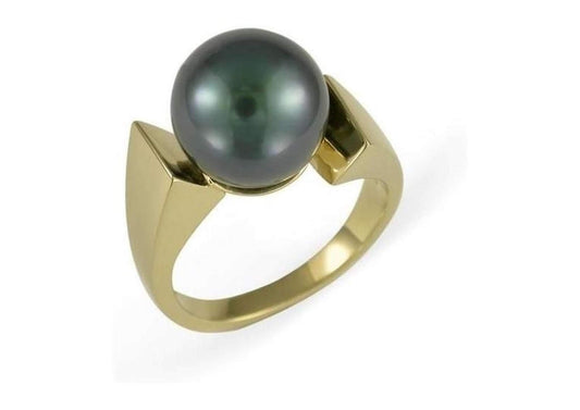 14ct Gold Design with Black Pearl   - Jens Hansen