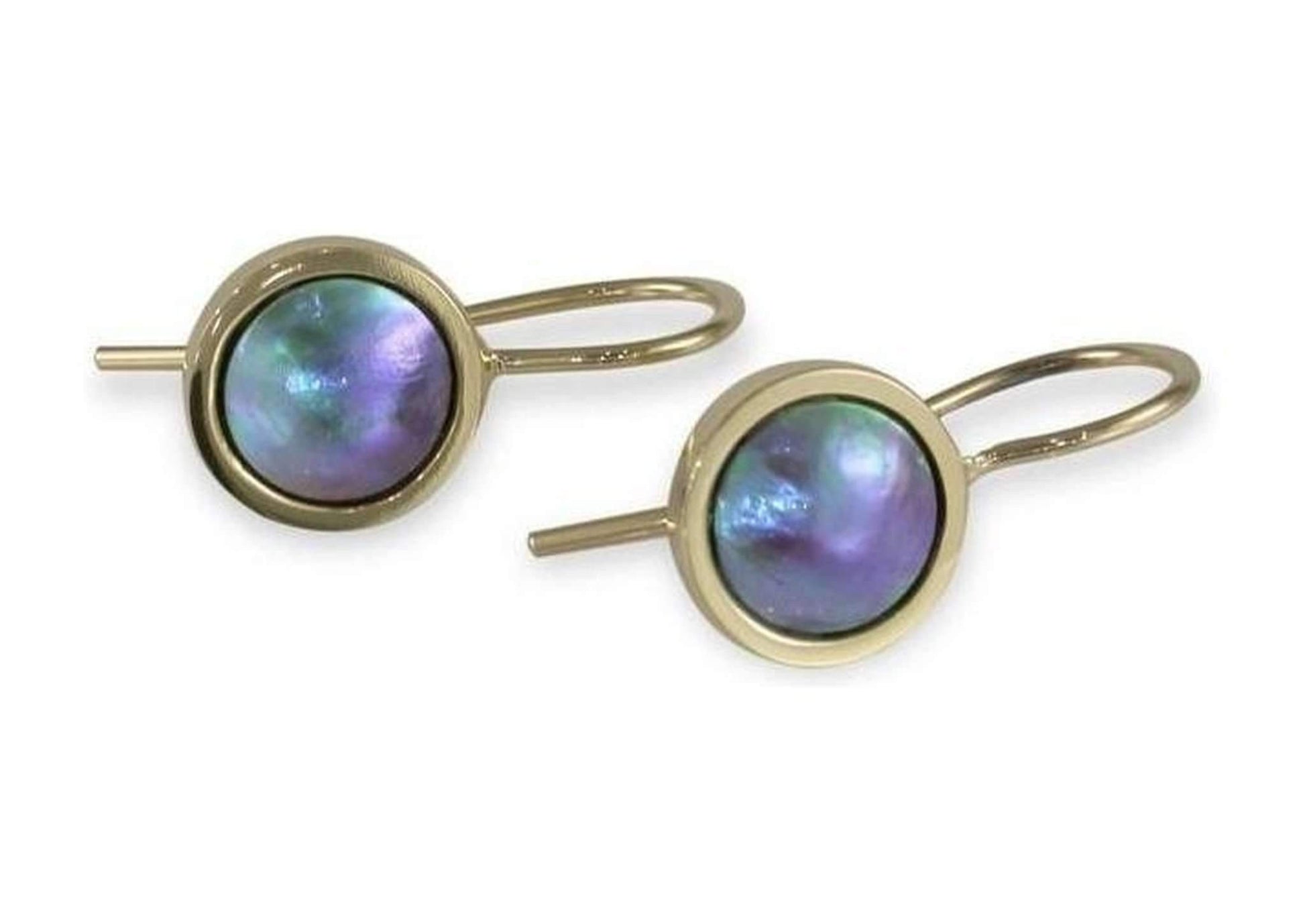 9ct Gold & Paua Pearl Earrings   - Jens Hansen