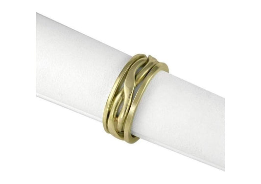 18ct Gold Crossover band   - Jens Hansen