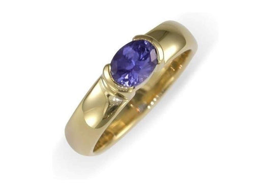 9ct yellow gold and Tanzanite Ring   - Jens Hansen