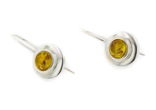 Sterling Silver & Amber Earrings   - Jens Hansen