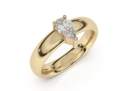 Pear Classic Engagement Ring, Yellow Gold