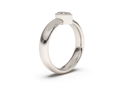 Pear Modern Engagement Ring, White Gold & Platinum