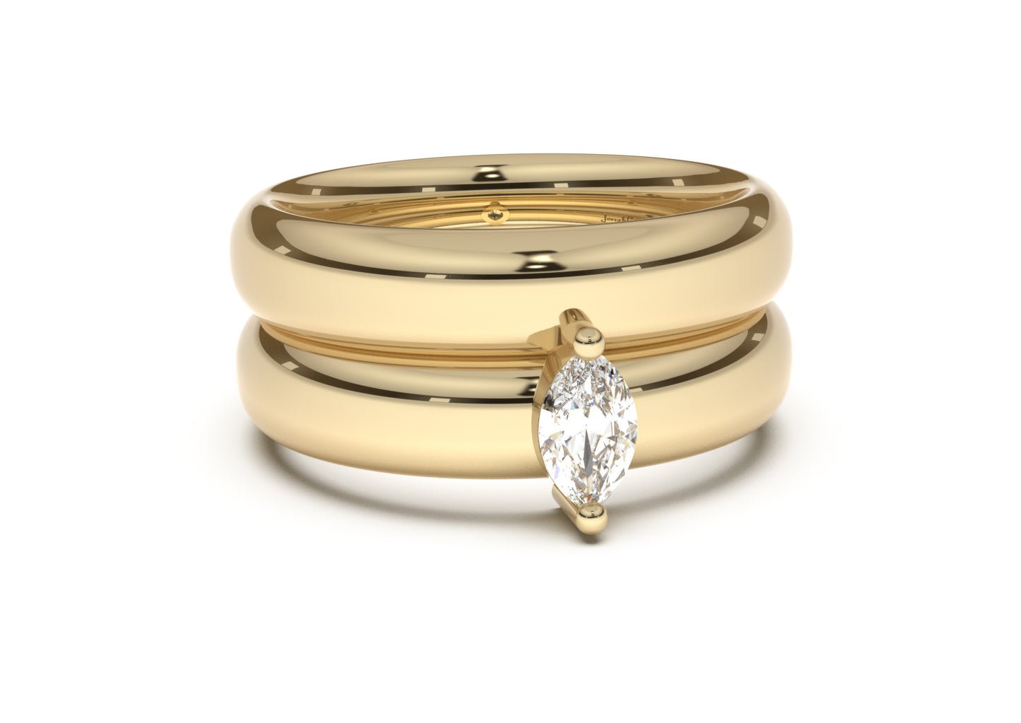 Marquise Classic Engagement Ring, Yellow Gold