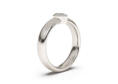 Marquise Modern Engagement Ring, White Gold & Platinum