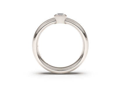 Marquise Modern Engagement Ring, White Gold & Platinum